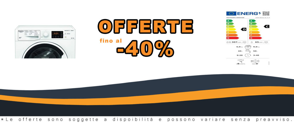 Lavasciuga Hotpoint NDB 96443 W IT N, 9kg, 1400 giri, con design compatto ed efficiente per ogni esigenza.