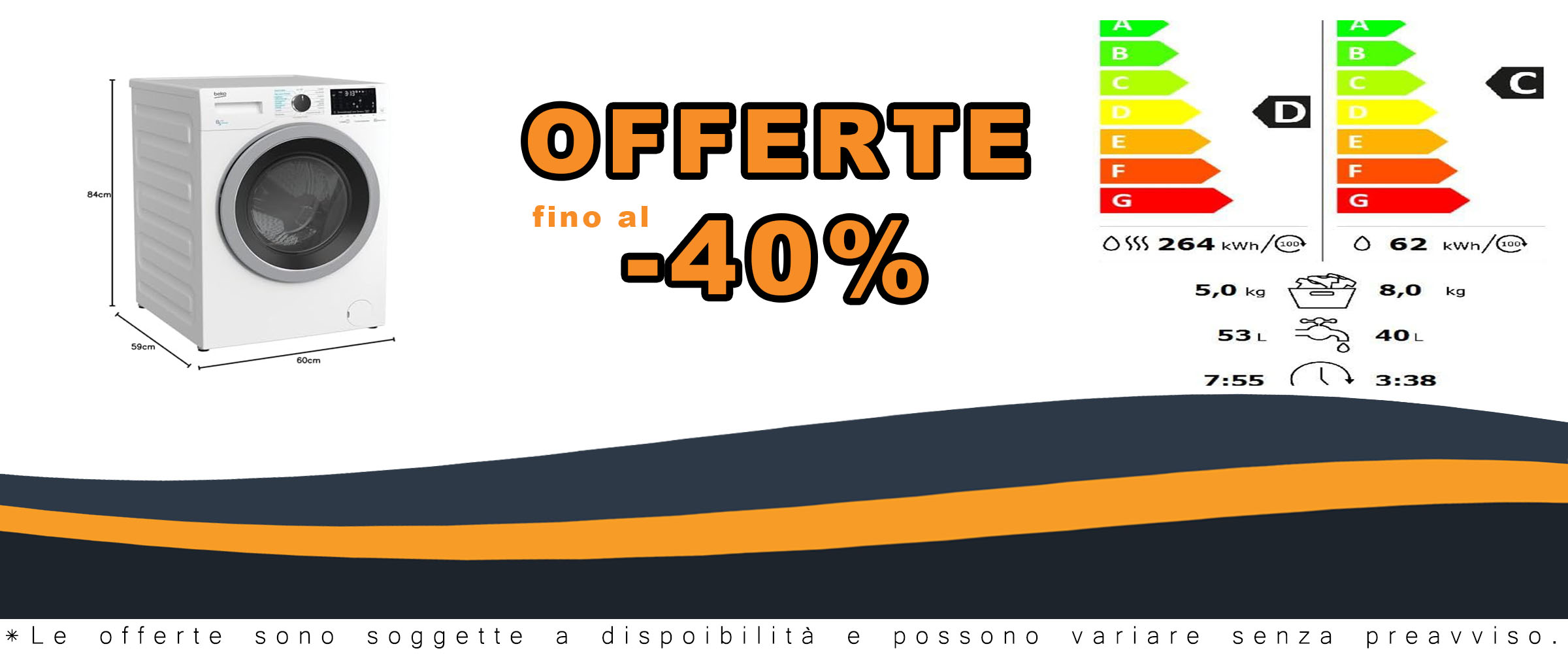 Beko HTV8736XS-IT - Lavasciuga a Vapore SteamCure 8kg + 5kg, 1400 giri/minuto, ProSmart Inverter