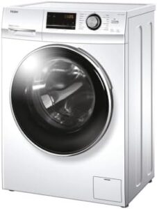 Haier Serie 636 Lavatrice Slim 7 Kg con motore Direct Motion, ultra silenziosa e design compatto, perfetta per spazi ridotti.