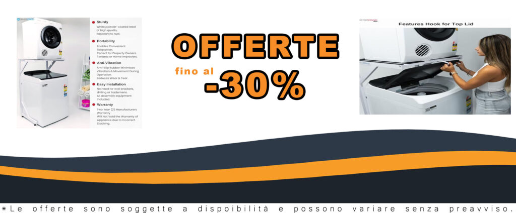 Supporto stendibiancheria portatile impilabile per lavatrici e asciugatrici, altezza regolabile e design robusto, ideale per risparmiare spazio.