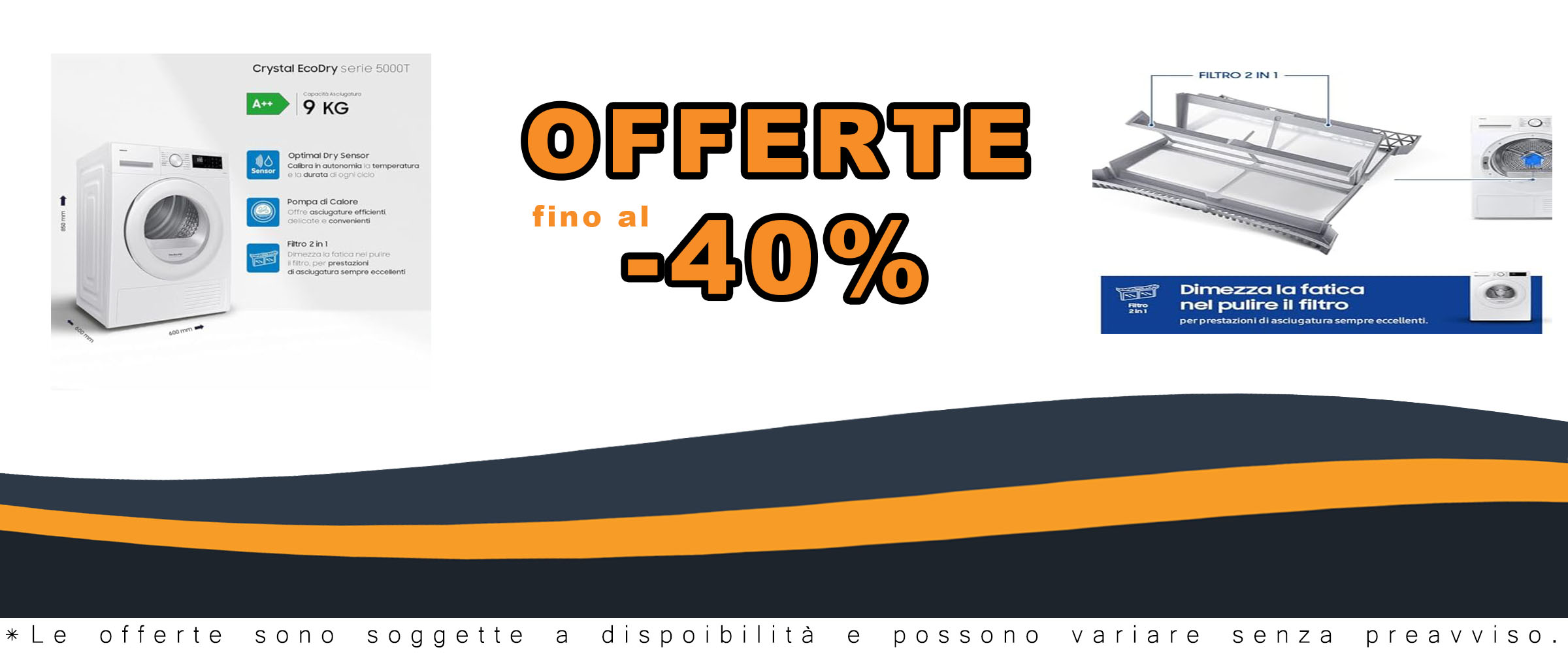 Samsung Asciugatrice Crystal EcoDry DV90CGC0A0TE/ET, 9 kg, con Pompa di Calore, Wi-Fi, e Sensore Optimal Dry