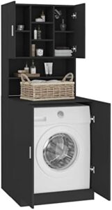 Lechnical Mobile per Lavatrice Nero, mobile elegante e resistente per migliorare la tua lavanderia