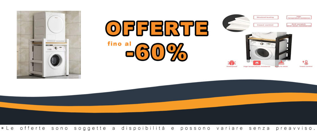 Scaffale robusto per incolonnamento lavatrice e asciugatrice, con capacità di carico fino a 300 kg, ideale per bagno, cucina, balcone e lavanderia.