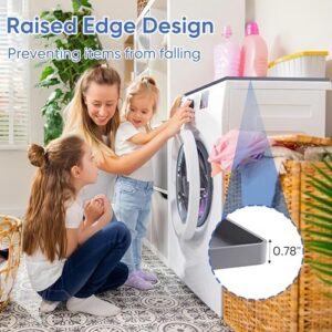Copertura protettiva in silicone grigio per lavatrice e asciugatrice, antiscivolo e impermeabile, ideale per lavanderia e cucina.