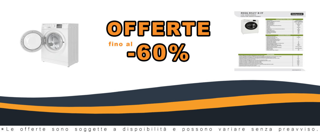 Lavatrice Hotpoint ARISTON 7 kg, Slim 43 cm, 1200 giri, Classe B, vista frontale