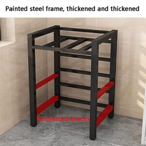 Scaffale DELORM impilabile a 2 livelli, ideale per bagno, cucina, e lavanderia con capacità di 300kg.