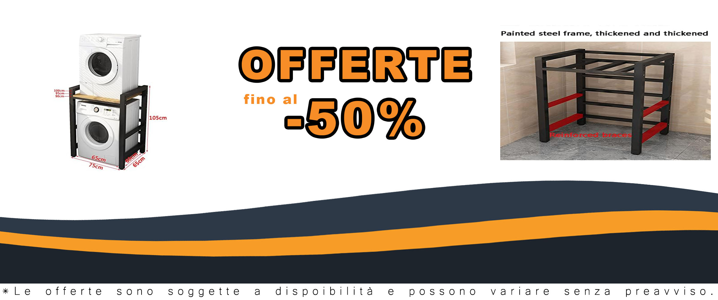Scaffale DELORM impilabile a 2 livelli, ideale per bagno, cucina, e lavanderia con capacità di 300kg.