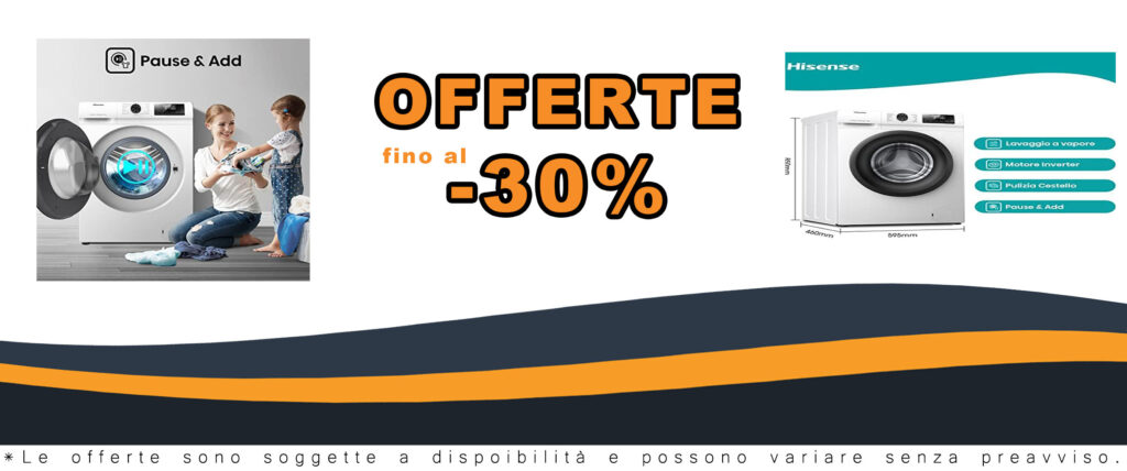 Hisense WFQE7012EVM Lavatrice Slim Carica Frontale 7kg, con Motore Inverter, Classe A, 1200 giri, Funzione Vapore