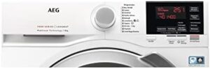 AEG Lavatrice Carica Frontale 8KG 1400G con funzione vapore, design elegante in silver.