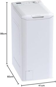 Candy Smart Lavatrice 6 Kg, con carica dall'alto, 1000 giri, e connettività NFC per un lavaggio intelligente.