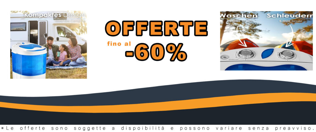 Mini lavatrice compatta con capacità di lavaggio fino a 3 kg e centrifuga separata fino a 1 kg, perfetta per spazi ridotti.