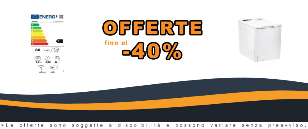 Lavatrice carica dall'alto 7 Kg Classe F 1200 giri - ETOZ272DE111, vista frontale con carico dall'alto