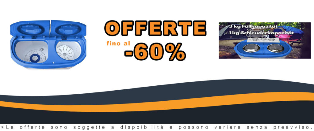 Mini lavatrice compatta da viaggio per il campeggio con funzione di rotazione e sicurezza, ideale per lavare fino a 3 kg di bucato.