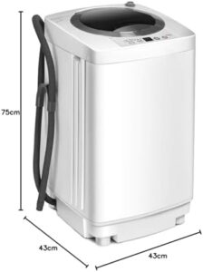 COSTWAY Lavatrice 3,5 kg, carica dall'alto, mini lavatrice con centrifuga, compatta e performante