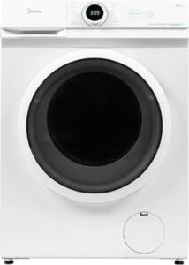 Lavatrice Midea MF100W70BA/W-IT Slim da 7 kg con 1400 giri, design compatto e alta efficienza energetica, ideale per famiglie moderne.