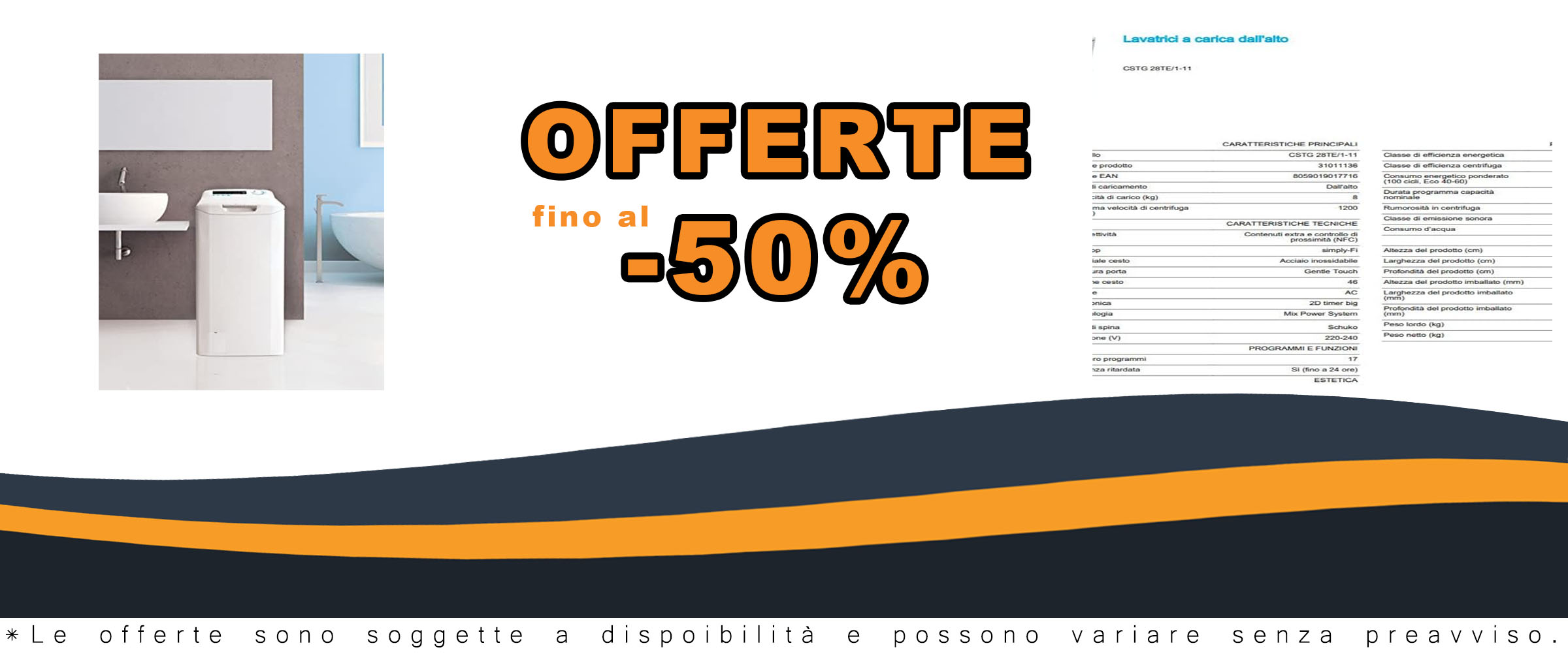 Immagine della Lavatrice Candy Smart CSTG 28TE/1-11, con carica dall'alto e connettività NFC.