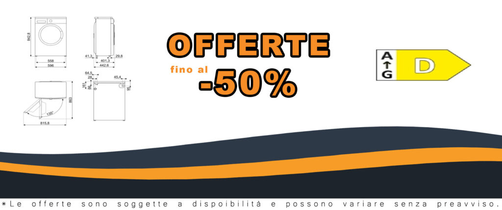 Lavatrice Slim 40CM 5KG 1000G con funzione RAPIDO, programma Lana, design compatto e top removibile.