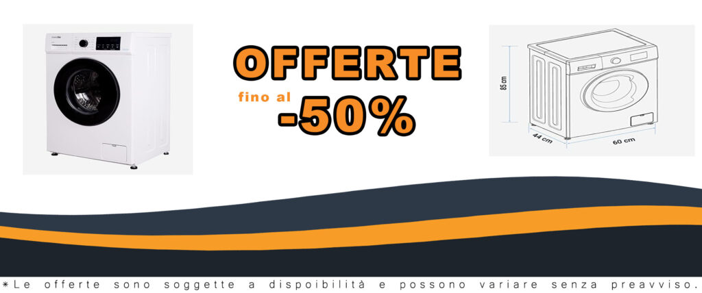 Lavatrice UNIVERSALBLUE da 6 kg con carico frontale, display, 15 programmi e sistema di sicurezza