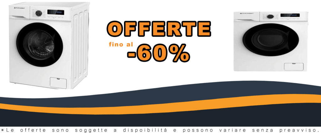 PYRAMIDEA Lavatrice Slim 7 kg LVB712SPLUS con display digitale, ideale per spazi piccoli e famiglie di piccole dimensioni.