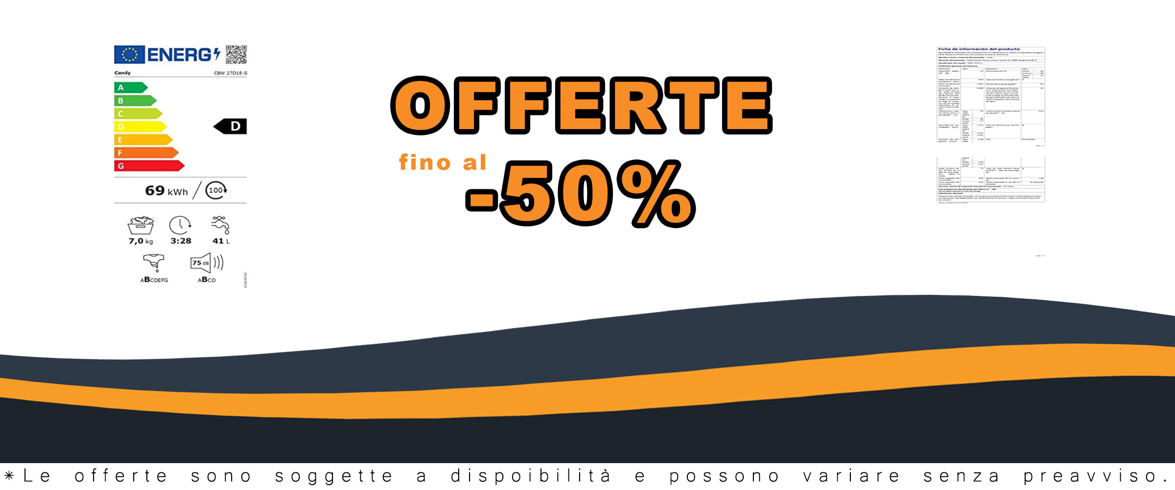 Lavatrice Candy CBW 27D1E-S bianca con motore Inverter, 7 kg di capacità e 5 programmi veloci
