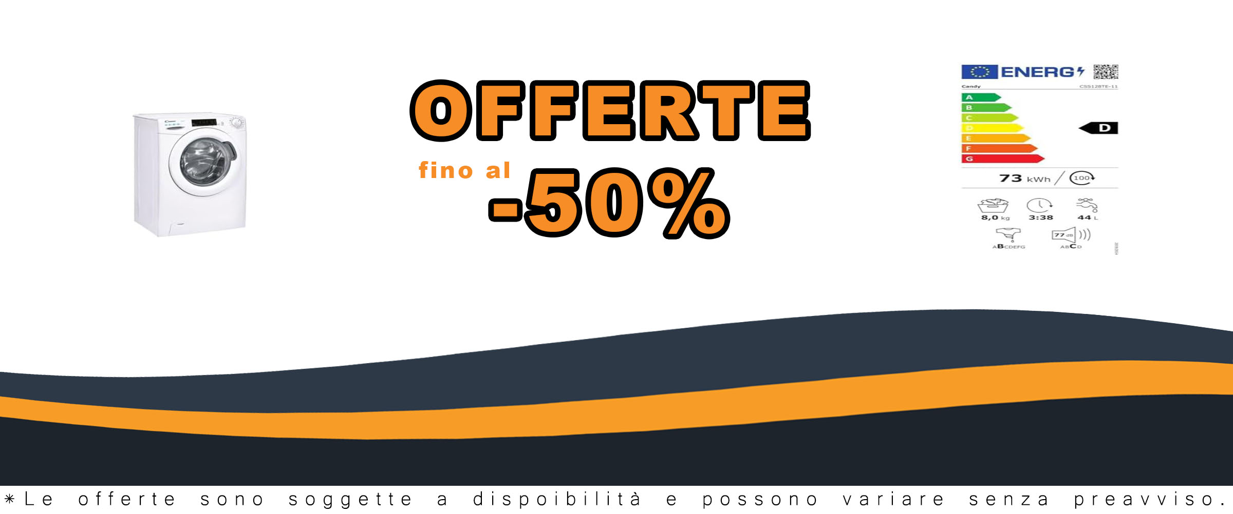 Lavatrice Candy Smart CSS128TE-11, bianca, con capacità 8 kg e centrifuga a 1200 giri/min.