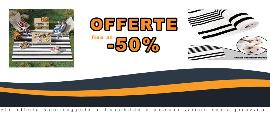 OJIA Tappeto per Esterni, bianco e nero, lavabile in lavatrice, tessuto a mano, ideale per interni ed esterni, perfetto per portico, terrazza e soggiorno