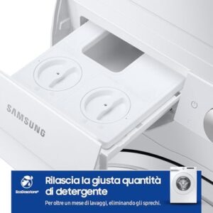 Samsung Lavatrice AI control con Ecodosatore WW90T534DTW/S3, lavatrice con 9 Kg di capacità, WiFi, Ecodosatore e Vapore per risultati di lavaggio eccellenti.