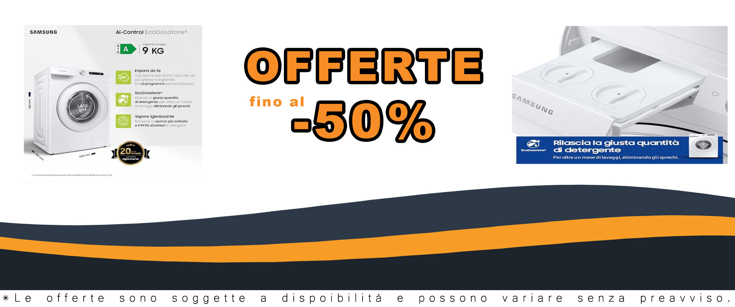 Samsung Lavatrice AI control con Ecodosatore WW90T534DTW/S3, lavatrice con 9 Kg di capacità, WiFi, Ecodosatore e Vapore per risultati di lavaggio eccellenti.
