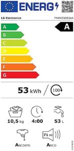 Lavatrice LG AI DD F4WV310S3AA in azione, con lavaggio a vapore e motore inverter direct drive