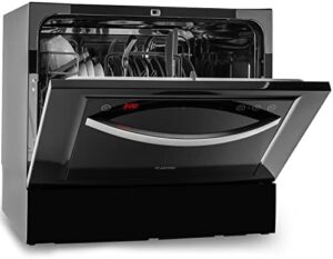 Klarstein Amazonia 6 Luminance lavastoviglie da tavolo nero, compatta e potente con 6 coperti e classe A+