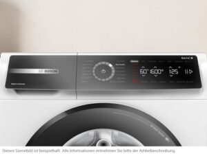 Bosch WGB256041, lavatrice intelligente con 1600 giri/min, funzione Iron Assist, Speed Perfect e risparmio energetico.