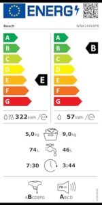Lave-linge séchant BOSCH WNA144V0FR SER4 - Dettaglio della macchina con design bianco e dimensioni compatte