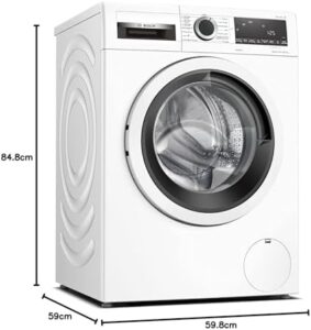 Lave-linge séchant BOSCH WNA144V0FR SER4 - Dettaglio della macchina con design bianco e dimensioni compatte