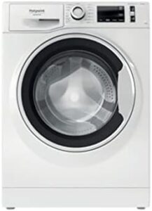 Lavatrice Carica Frontale 9 kg Classe A 1400g Inverter Vapore NG96WITN in funzione, con una vista dettagliata delle caratteristiche e funzionalità
