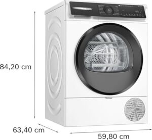Asciugatrice Bosch WQH245A0IT Serie 6 con pompa di calore, condensatore autopulente e funzione Iron Assist per un’asciugatura perfetta  