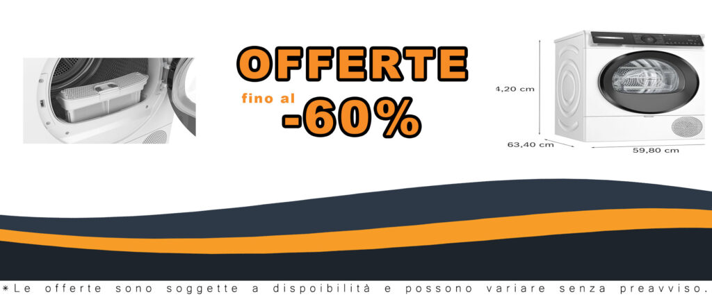 Asciugatrice Bosch WQH245A0IT Serie 6 con pompa di calore, condensatore autopulente e funzione Iron Assist per un’asciugatura perfetta
