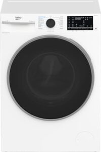 Lavasciuga Beko BDT510744S con display touch, motore inverter e funzione a vapore, perfetta per famiglie numerose.