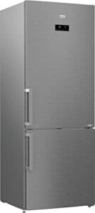 Frigorifero BEKO RCNE560E61ZXN in inox, 501 litri, con sistema Total No Frost e compressore ProSmart Inverter, perfetto per famiglie numerose.