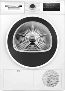 Bosch WTH85208II, asciugatrice con pompa di calore e classe energetica A++, ideale per famiglie di medie dimensioni.