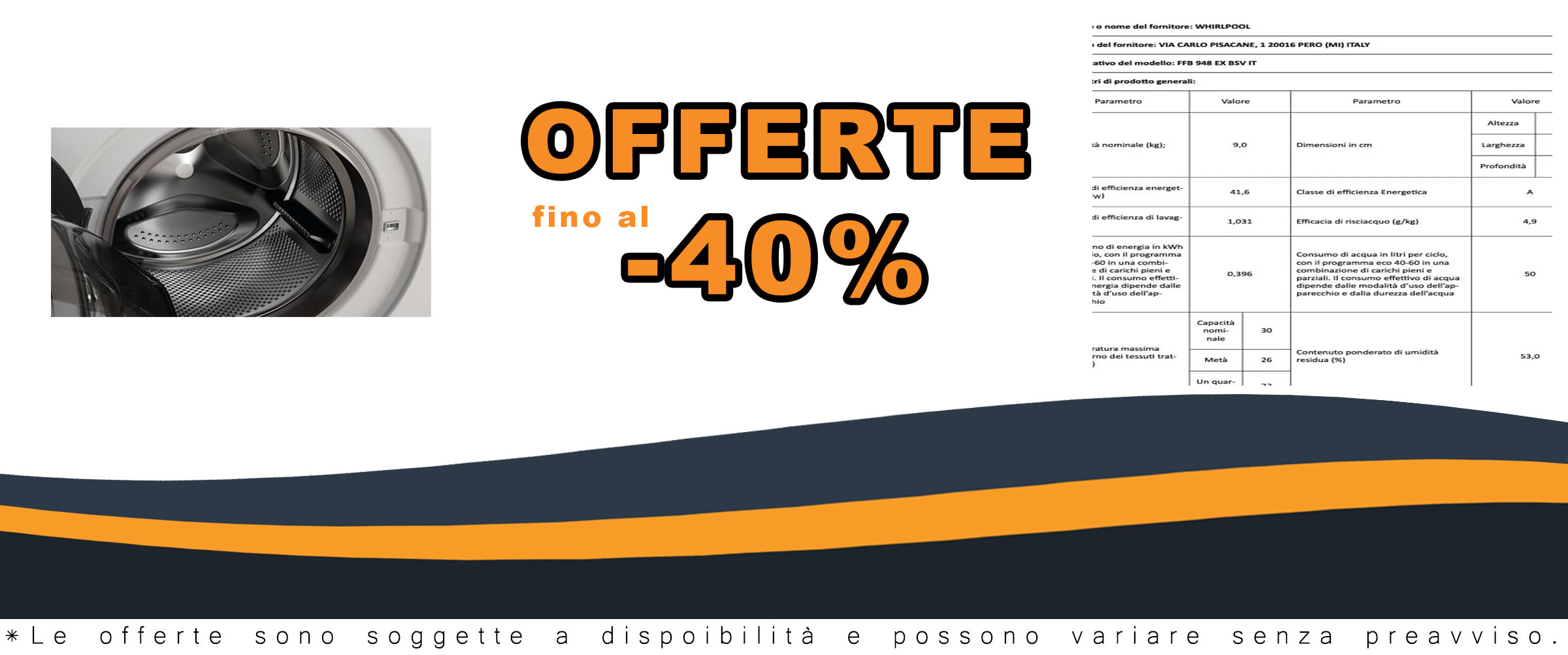 Whirlpool FFB 948 EX BSV IT Lavatrice 9kg, con centrifuga a 1400 giri e classe energetica A