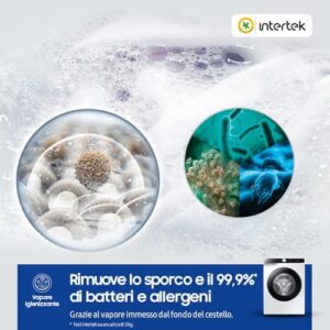 Samsung Lavatrice AI control Ecodosatore WW90T534DAE/S3, 9 Kg, 1400 RPM, Vapore, Ecodosatore, Libera installazione