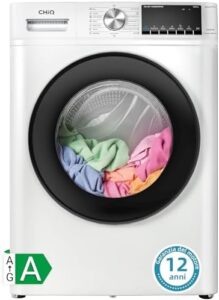 Lavatrice CHiQ CFL100-14586IM3XWA con motore a inverter, 10kg di capacità e design Space Pro.