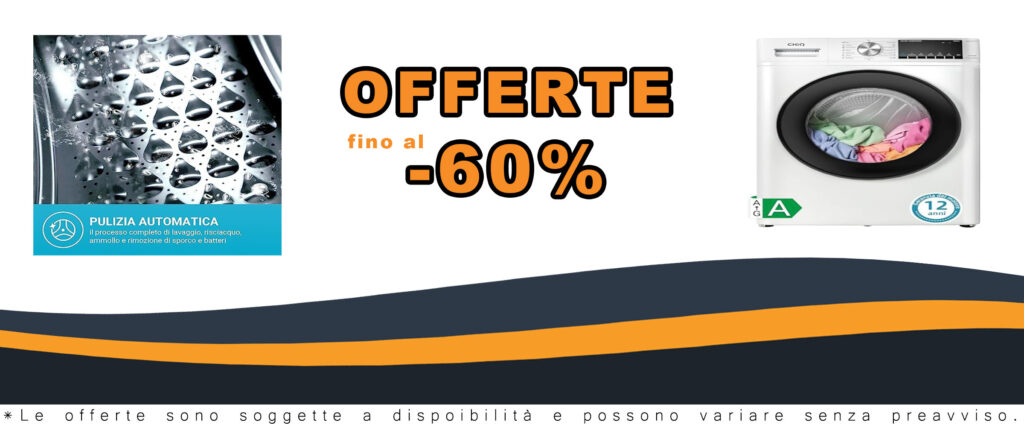 Lavatrice CHiQ CFL100-14586IM3XWA con motore a inverter, 10kg di capacità e design Space Pro.