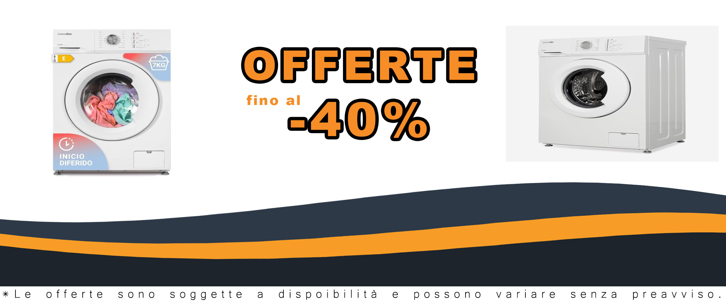 UNIVERSALBLUE Lavatrice 7 KG Carico Frontale, con 16 programmi e sistema di sicurezza bambini