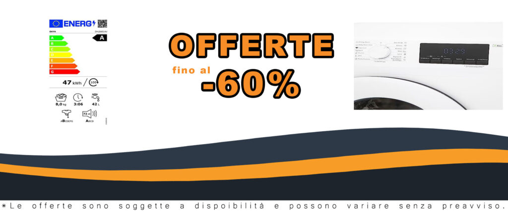 Daya Lavatrice DHLB8014V con motore inverter, display LCD e 15 programmi di lavaggio