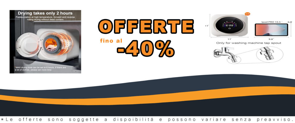 Lavatrice e asciugatrice portatile 2 in 1 compatta e versatile, perfetta per appartamenti, camper e hotel.