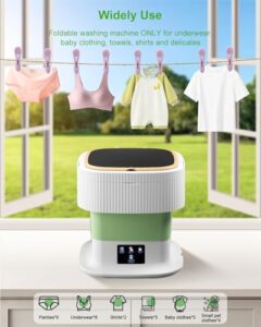 Lavatrice portatile da 60W con capacità di 13 litri, ideale per lavare biancheria intima, vestiti per bambini e capi delicati.