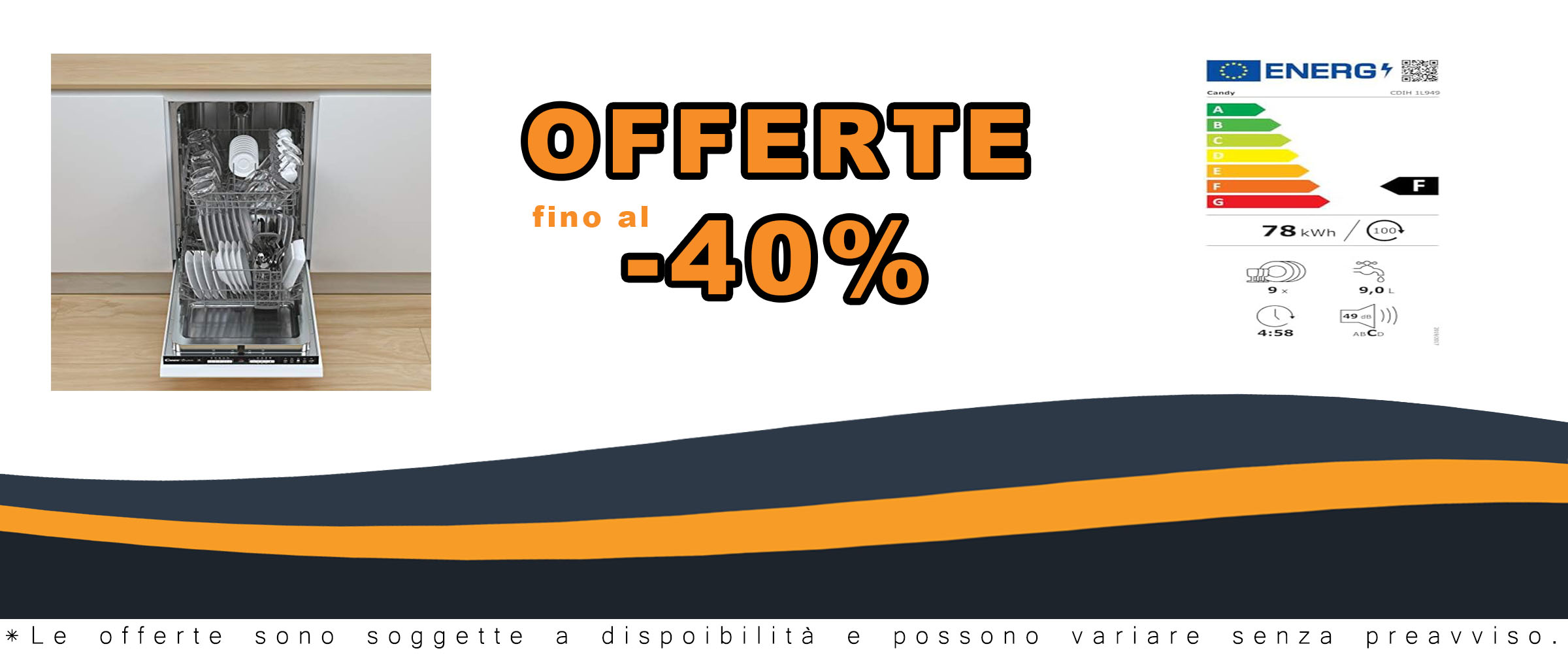 Lavastoviglie Candy Brava da Incasso 45 cm, perfetta per spazi piccoli e prestazioni elevate.