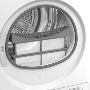 Asciugatrice Beko BMT491WI con motore inverter e capacità di 9 kg, ideale per famiglie numerose.
