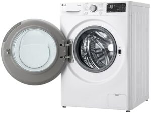 Lavatrice LG AI DD F4R3711NSWS, modello a carica frontale con autodosaggio, 1400 giri e lavaggio a vapore, Wi-Fi integrato